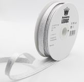 Merkloos 20 Meter LUREX PASPEL/PIPING Biaisband, Kleur ZILVER