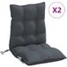 Maison Exclusive - Coussins De Chaise À Dossier Bas Lot De 2 Anthracite