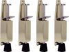AMIG Doorvastzetter / Deurvergrendeling - 4x - 120 x 25mm - 28mm Slag - Voetbediening - Goud