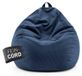 LUMALAND Coussin de sol en velours côtelé L 185L Perles EPS