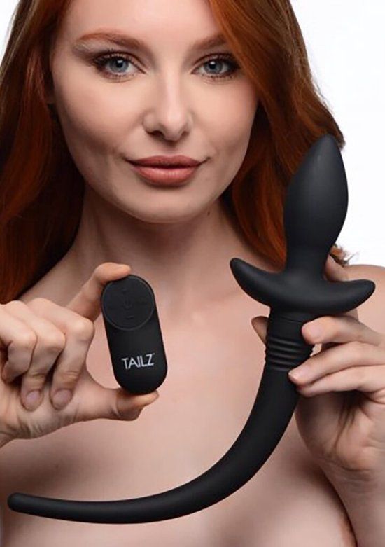 Waggerz - Moving and Vibrating Puppy Tail - Black