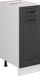 Vicco R-Line Meuble bas de cuisine – 30 cm, WB Chêne Anthracite style champêtre