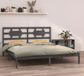 Maison Exclusive - Lit en bois massif, gris, 200x200 cm