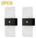 Lampes murales d'intérieur LED set van 2 Détecteur de mouvement Rechargeable par USB Gradation continue Sans fil Noir