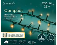 Lumineo compact kerstverlichting | 750 LED | 16 meter | warm wit en klassiek warm