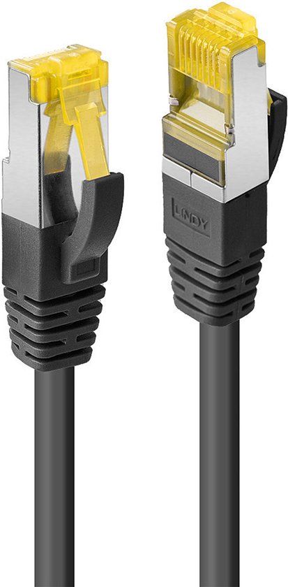 LINDY 47314 RJ45 Netwerkkabel, patchkabel CAT 6a (losse kabel CAT 7) S/FTP 15.00 m Zwart 1 stuk(s)