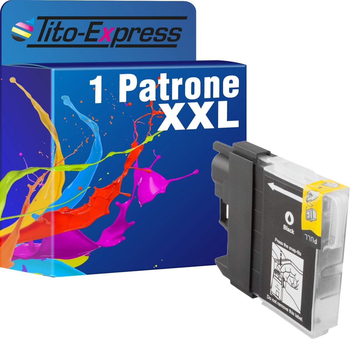Tito Express PlatinumSerie 1x inkt cartridge alternatief voor Brother LC980 Black