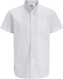 JACK & JONES JREBKEITH OXFORD SHIRT SS Garçon Chemise Manches courtes Coton Blanc