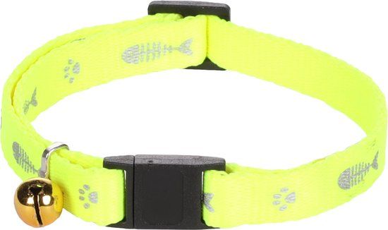 Flamingo Kattenhalsband Ziggi - Fluo Geel