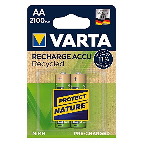 Varta AA NiMH Rechargeable Batteries - 2100mAh - 2 Pack