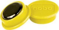 Nobo Magnetische Whiteboard Magneten - Pak Van 10 Stuks - 24mm Magneten - Geel