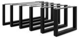 Pieds de meubles, 35 cm, lot de 2, noir, métal, capacité de charge : 75 kg