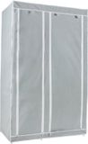 Confortime Afneembare kast, grijs/wit, textiel, 110 x 45 x 175 cm