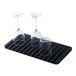 Yamazaki 7448 FLOW Draining Mat, black, Silicone, 38 x 20 x 1.2 cm