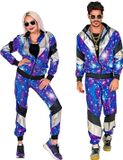 W Finidi Trainingspak disco blauw jaren 80