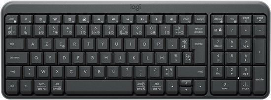 Logitech K250 Compact Bluetooth Toetsenbord Universeel RF-draadloos + Bluetooth AZERTY Frans Grafiet