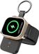 DrPhone SnapDock A – Chargeur sans fil portable pour smartwatch 1000mAh Powerbank – Utilisable pour Apple Watch (Ultra/SE/Series 2-8) – Compact et léger pour urgence – Entrée USB-C – jusqu'à 3 charges complètes - Noir