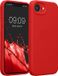 kwmobile telefoonhoesje geschikt voor Apple iPhone 17e / iPhone 16e - TPU backcover met siliconen coating - Smartphone case in klassiek rood