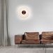 PURE Applique murale LED Vitrum, marron/verre opale/aluminium, Ø 22 cm