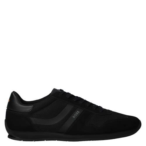 BOSS ORANGE suède sneakers - zwart
