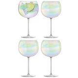 L.S.A. Bubble Ballon Glas 680 ml Set van 4 Stuks - Wit