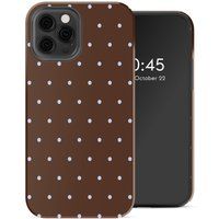 Selencia Happy Dots Chocolate Backcover voor de Apple iPhone 12 (Pro)