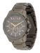Armani Exchange Silver Tone Watch for Men, Quarz-Chronographenwerk und 44mm Gehäusegröße mit Edelstahlarmband