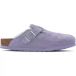 Birkenstock Boston Sabots avec fourrure d’agneau cuir suède femme