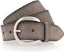 Vanzetti Leren Riem Genuine Beauty 35mm Velour Leather Belt W110 Taupe Grijs