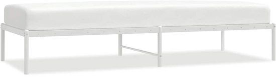 vidaXL Bedframe metaal wit 80x200 cm