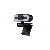 Verbatim Full HD 1080P Autofocus Webcam met Microfoon en Licht - Zwart