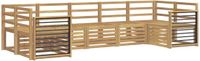 vidaXL Hoek loungeset 7-zits Wit Massief Acacia Hout