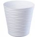 KADAX Bloempot met onderzetter, lichte ronde plantenbak voor binnen van kunststof, voor bloemen en planten (21 cm, wit)