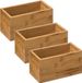 5five Set van 3x stuks sieraden / make-up houder - box - 18 x 9 x 9,5 cm - bamboe hout - organizer bakje - badkamer