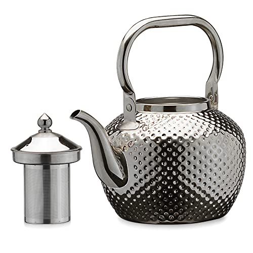SANQIAHOME RVS Theepot met Zeef - 2.0L - Zilver