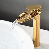Merkloos Retro Waterfall Wastafelmengkraan met Brass Spout