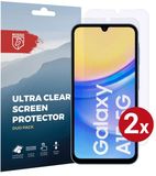 Rosso Screen Protector Ultra Clear Duo Pack Geschikt voor Samsung Galaxy A15 5G