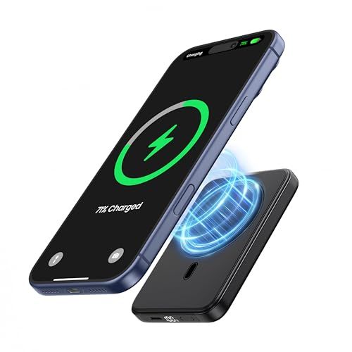 A ADDTOP Magnetische Power Bank 10000mAh, 20W Schnelllade Wireless Powerbank