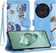 Techsuit Hoesje geschikt voor OnePlus 12 - FlipCraft Book Wallet Case met koord - Vibrant Blue