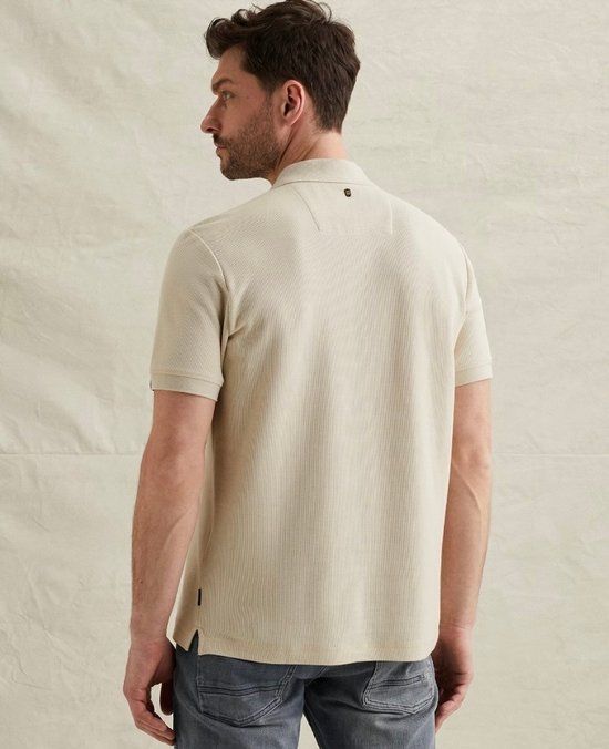 PME LEGEND Polo WAFFLE STRUCTURE BONE WHITE XXL