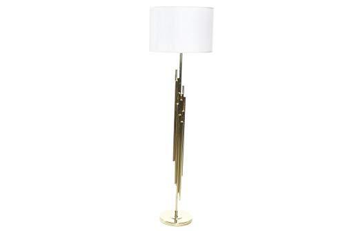 DRW vloerlamp met lampenkap van metaal en polyester in goud 45 x 45 x 157 cm