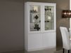 Vitrinekast ROMEO 4 deuren hoogglans wit met verlichting
