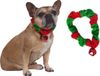Merkloos Honden verkleed halsband Kerst met belletje