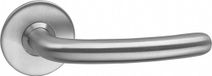 Intersteel Deurkruk Sabel ø16 mm slank op rozet met ring rvs geborsteld