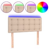 VidaXL Hoofdbord LED 80x5x78/88 cm Kunstleer Cappuccino