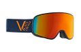Black Crevice Schladming skibril dubbel vizier anti-condens UV400-bescherming (marineblauw/oranje/oranje, L (hoofdomtrek 58-61 cm))