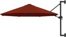 Maison Exclusive - Parasol mural avec mât en métal, 300 cm, terre cuite
