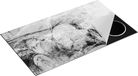 Chefcare Inductie Beschermer Abstracte Kunst - Zwart Wit - 91,2x52 cm