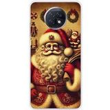 Xiaomi Bedrukt siliconen hoesje compatibel met Xiaomi Redmi Note 9T 5G pere noel vintage