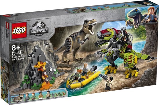 lego Jurassic World T. Rex vs. Dinomecha Gevecht - 75938 Spannend Jurassic World T. rex speelgoed voor kinderen om een dinomecha-gevecht mee na te spelen!